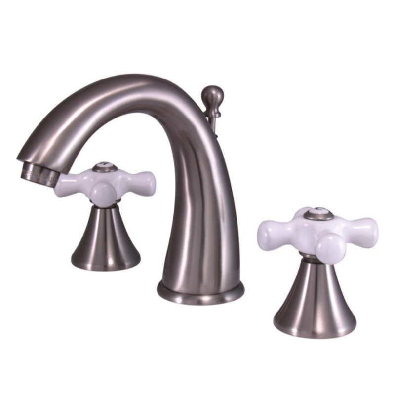 Elements of Design Widespread Bathroom Faucet with Double Porcelain